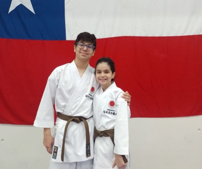Sof&iacute;a y Sebasti&aacute;n Cegarra en Mundial de Karate 